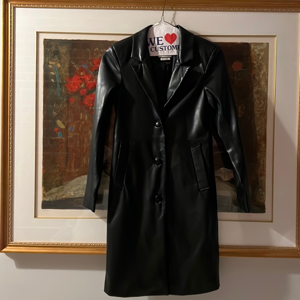 XS Abercrombie & Fitch Vegan Leather Jacket (worn once)